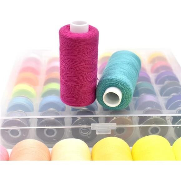 72Pcs 36 Colors Prewound Bobbins and Thread Spools for Hand & Machine Sewing - Picture 5 of 8